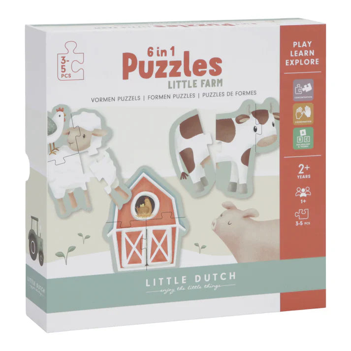 Little Farm 6 in 1 Toddler Puzzles