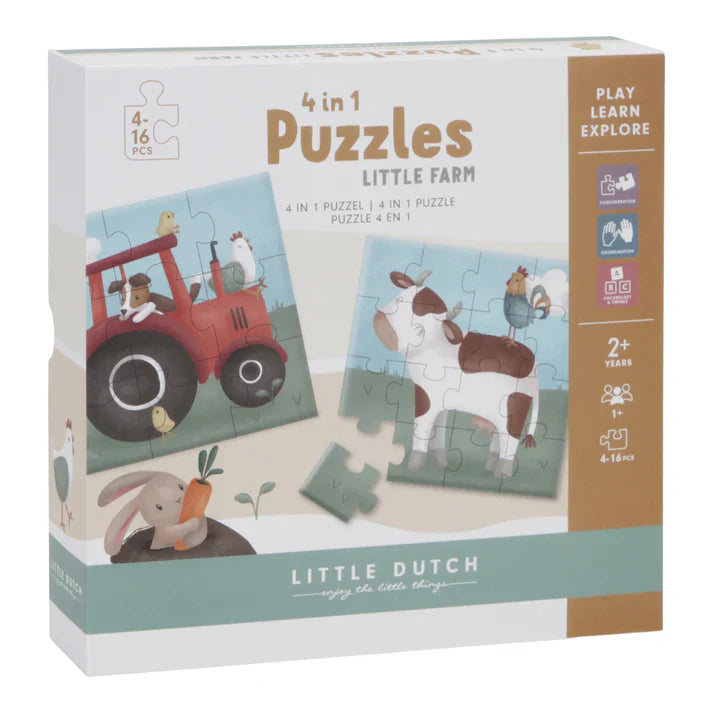 Little Farm 4 in 1 Puzzles
