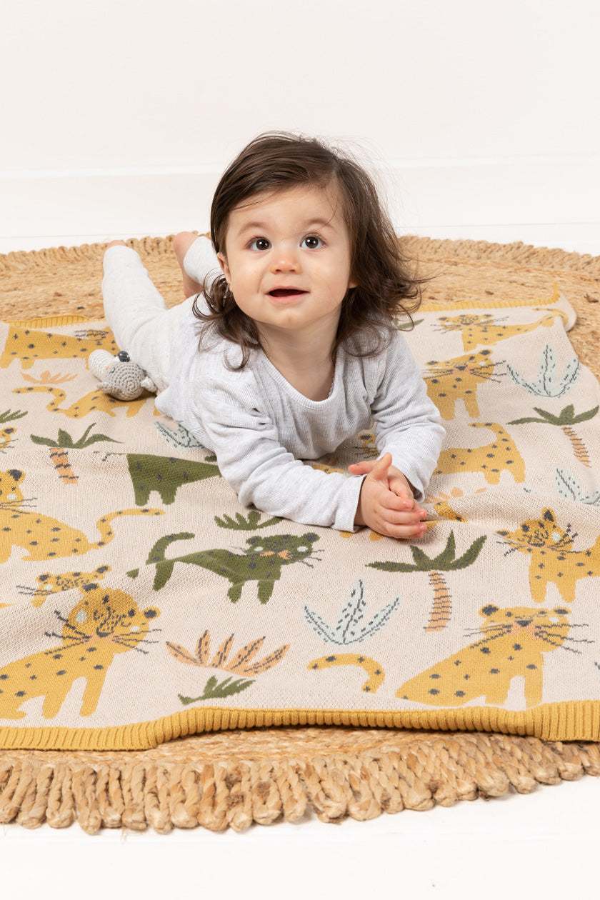 Cotton Baby Blanket - Lenny Leopard