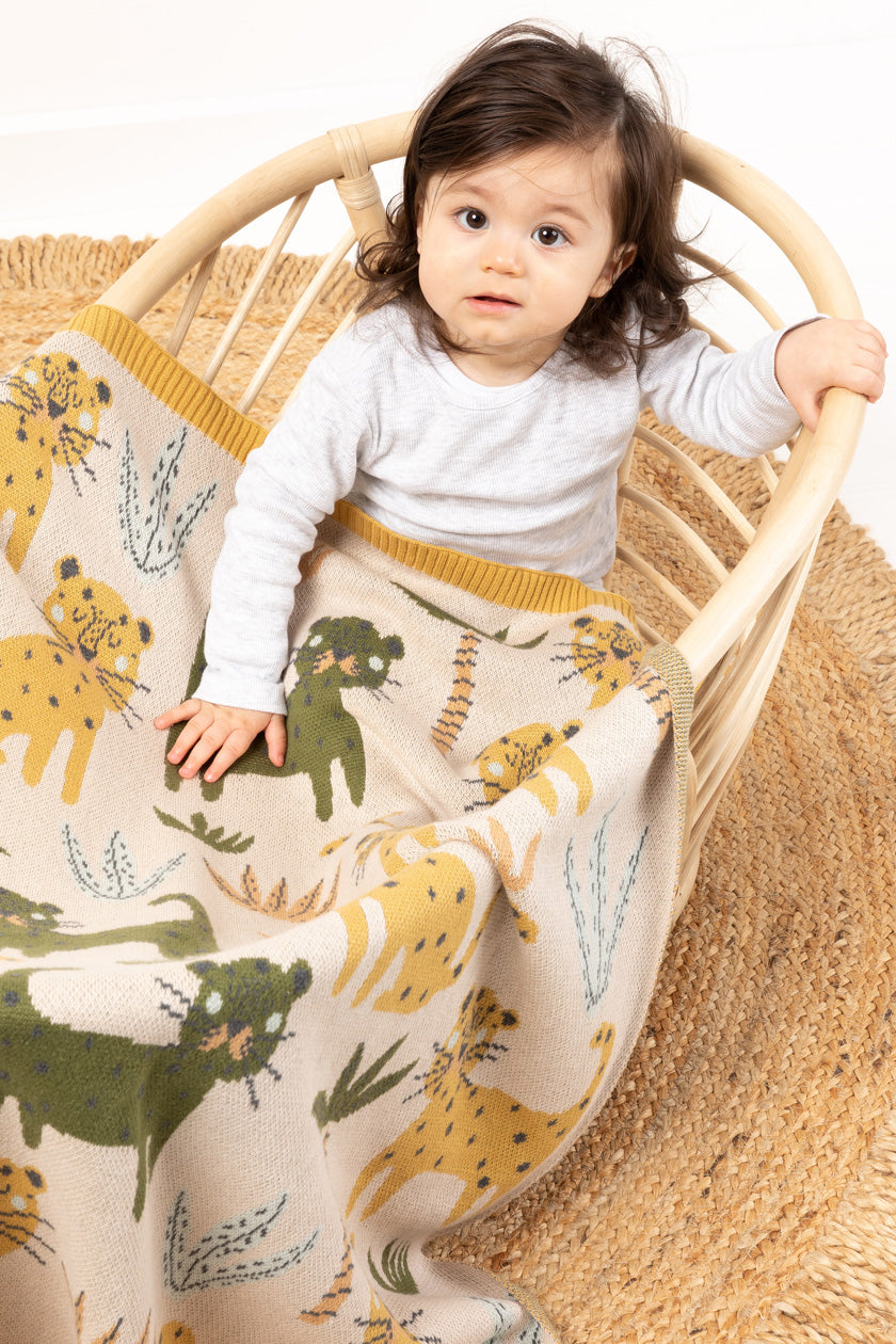Cotton Baby Blanket - Lenny Leopard
