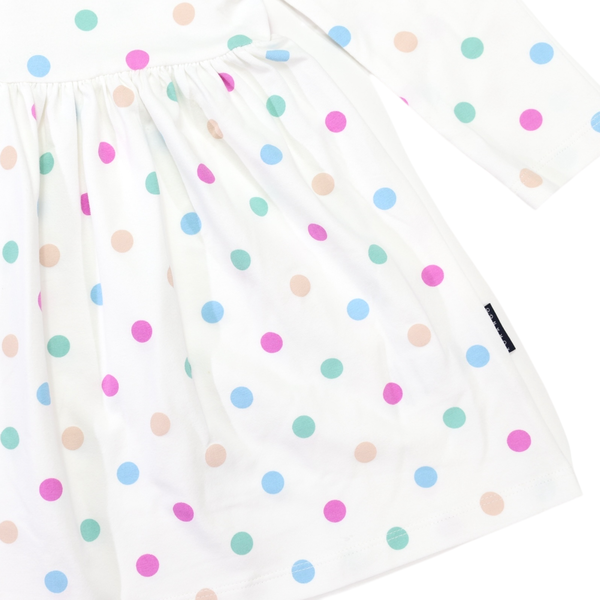 Polkadot Cotton Dress - Cream