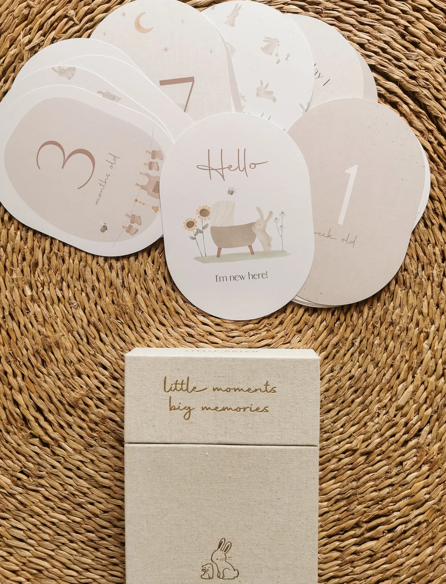 Baby Bunny Milestone Card Set