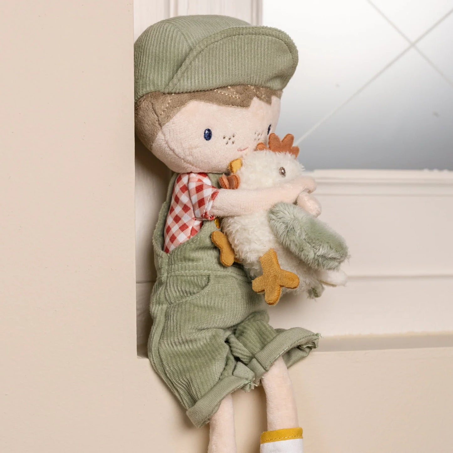 Little Farm Cuddle Doll Jim with Chicken 35cm