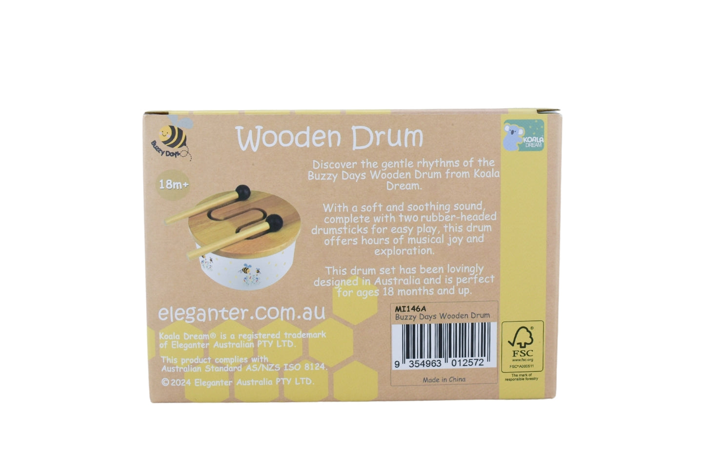 Buzzy Days Wooden Drum