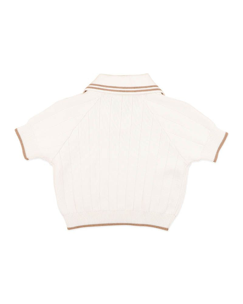 Evan S/S Collared Jumper - Cream