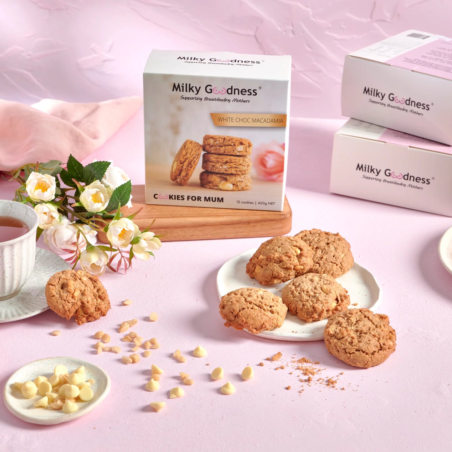 MIlky Goodness White Choc Chip & Macadamia Lactation Cookies