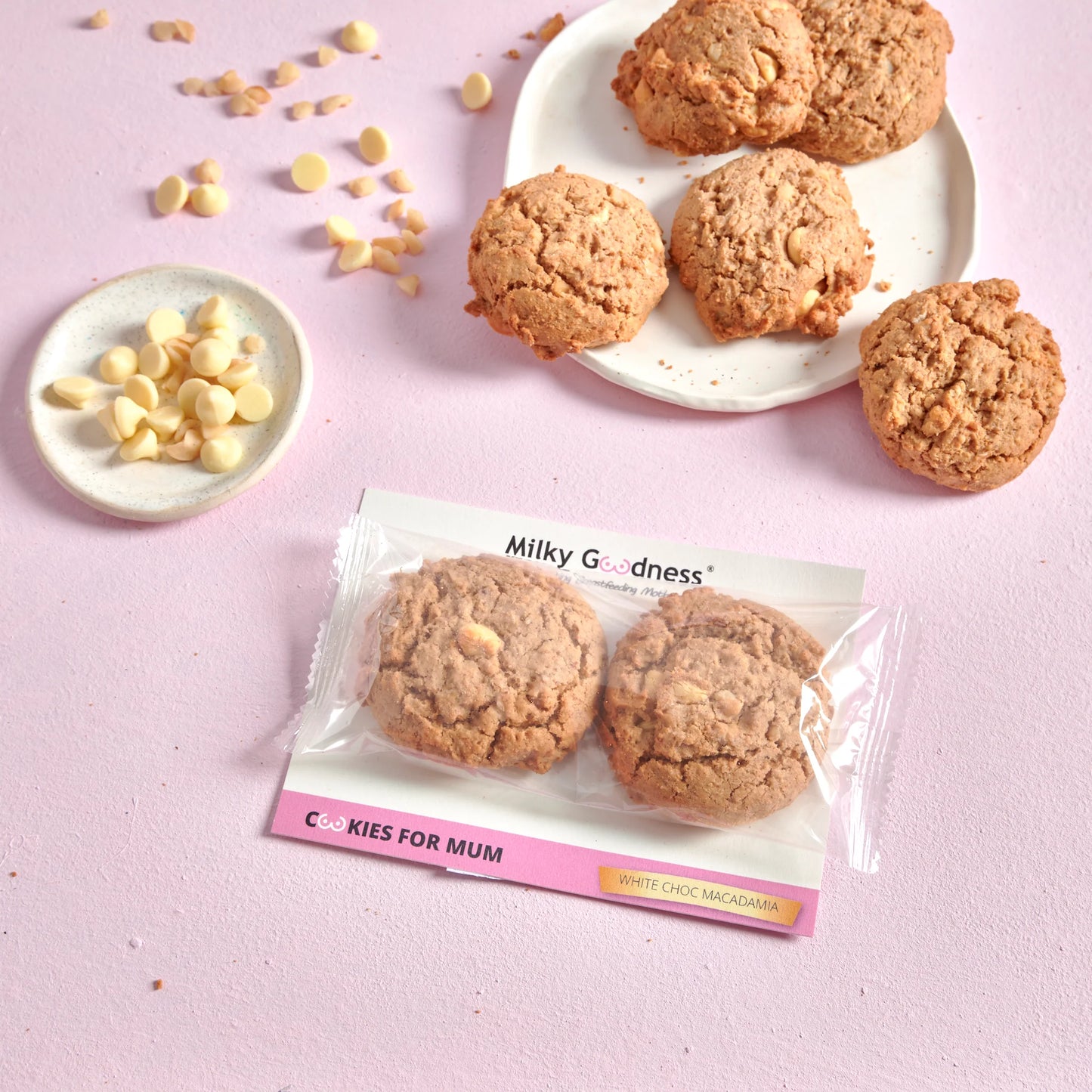 MIlky Goodness White Choc Chip & Macadamia Lactation Cookies