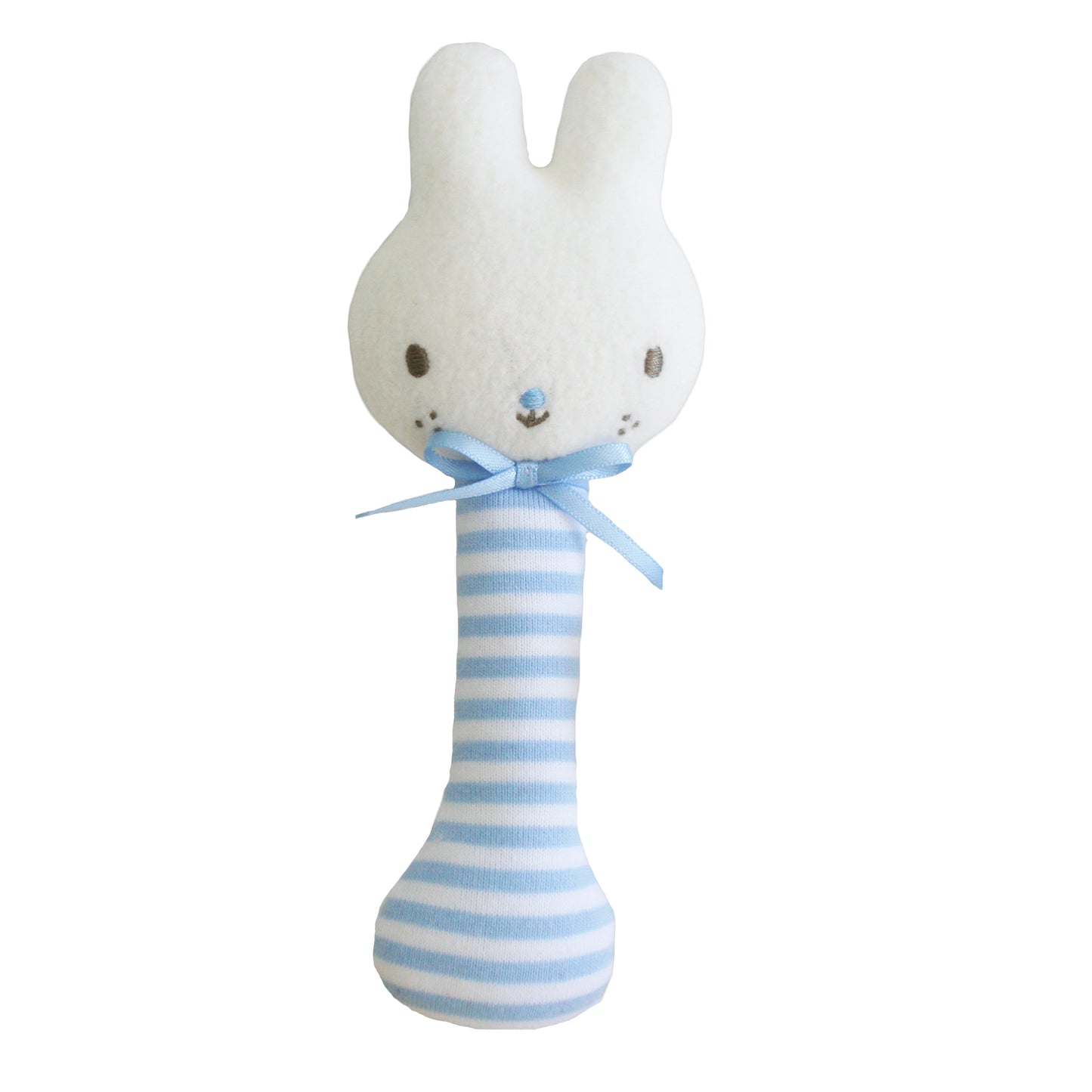 Baby Bunny Stick Rattle - Blue