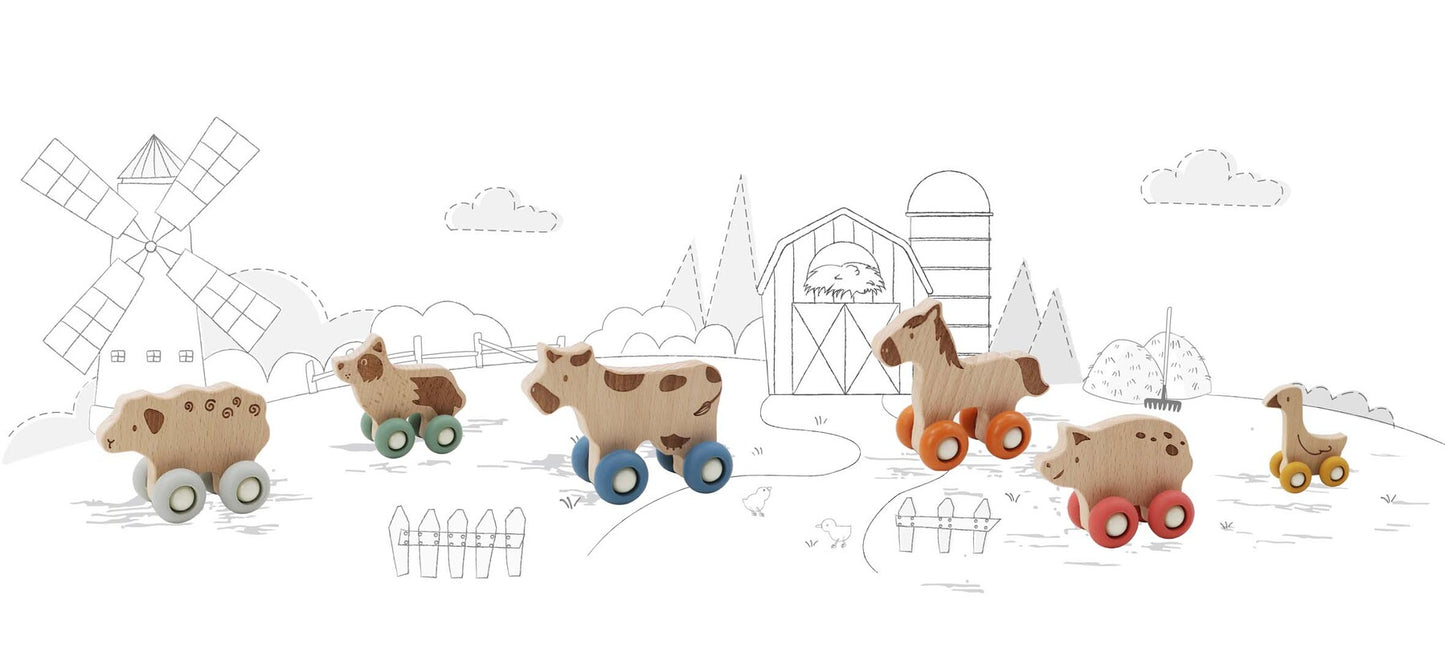 Ecowheels Farm Mover 2 pk - Sheep & Dog
