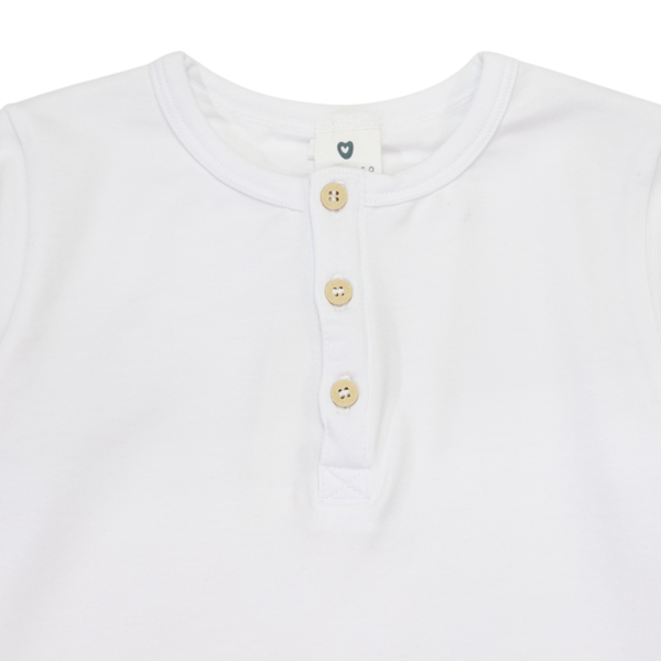 Essential Henley Tee - White