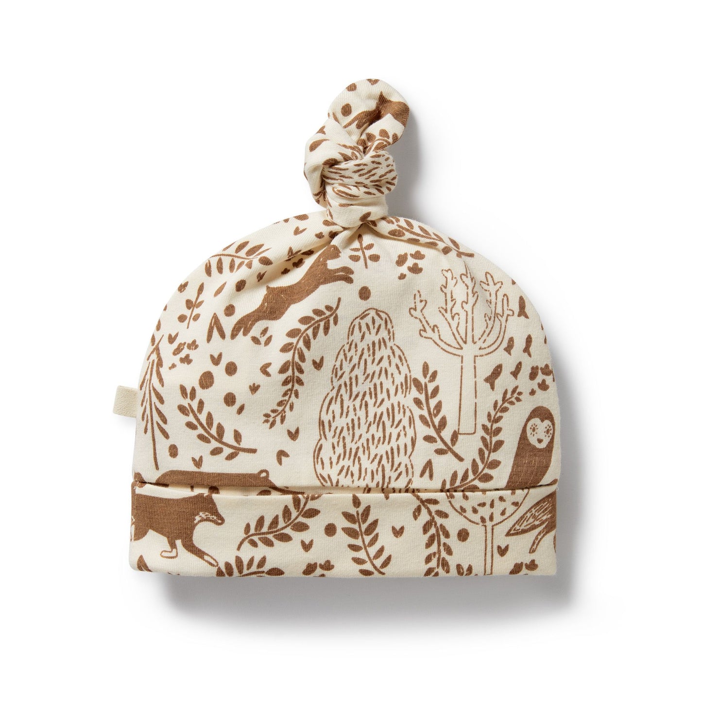 Organic Knot Hat - Winter Forest