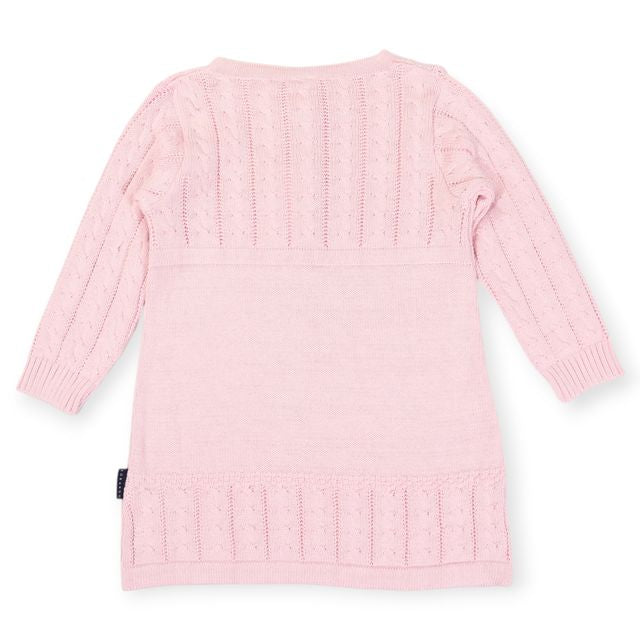 Cable Knit Dress - Pink
