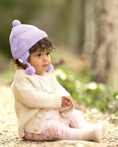 Toshi Organic Earmuff Heart Beanie - Amethyst