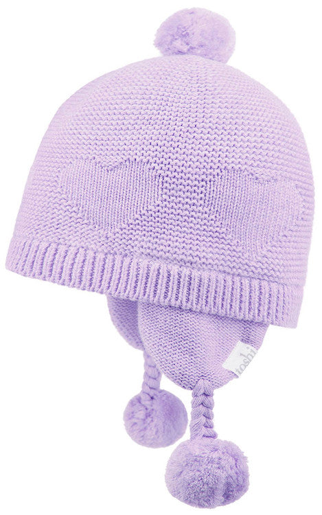 Toshi Organic Earmuff Heart Beanie - Amethyst