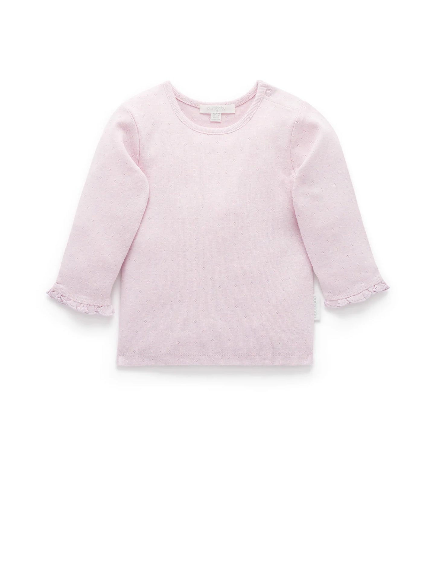 Pointelle Rib Layering Top - Primrose Melange