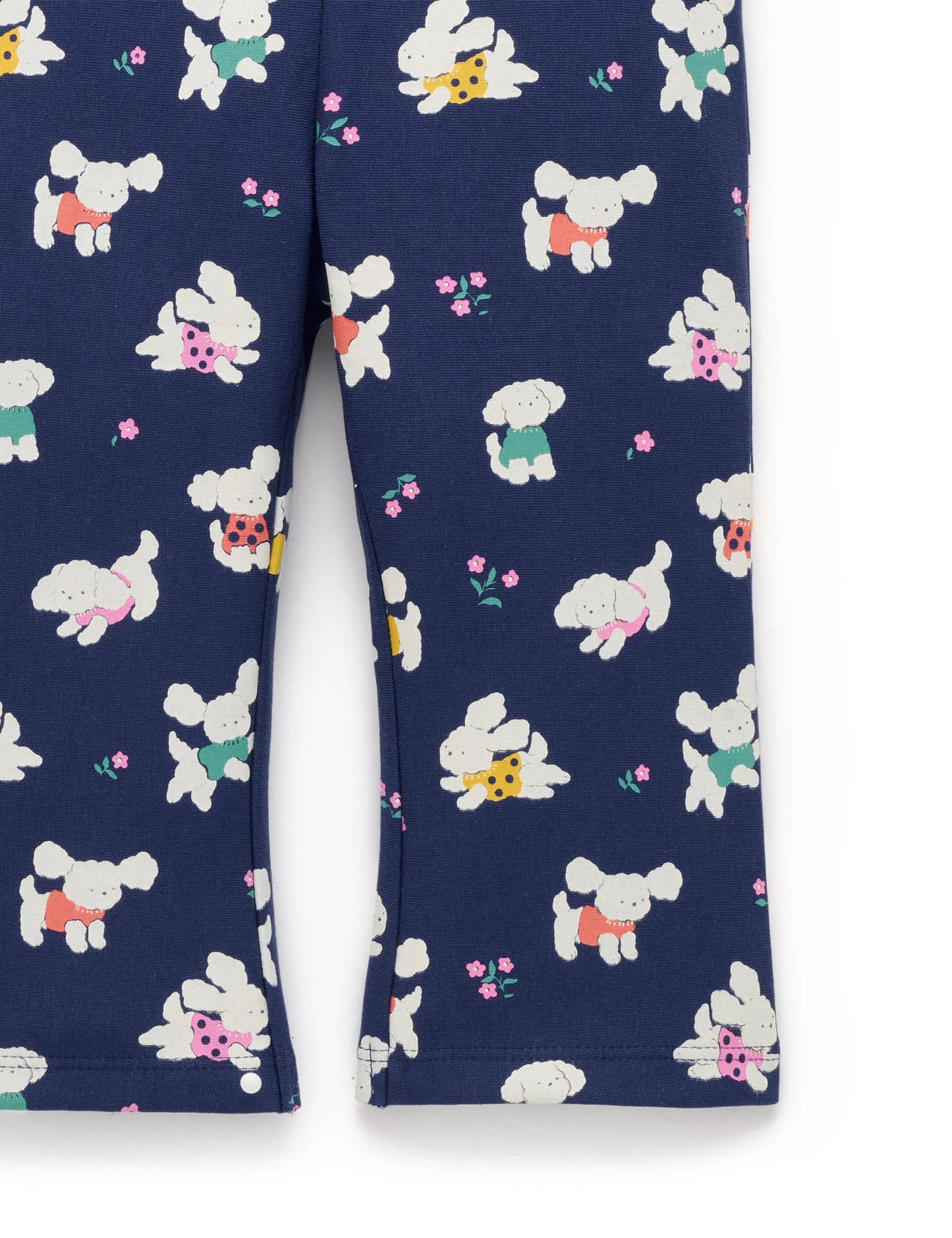 Flared Leggings - Playful Poodle Print