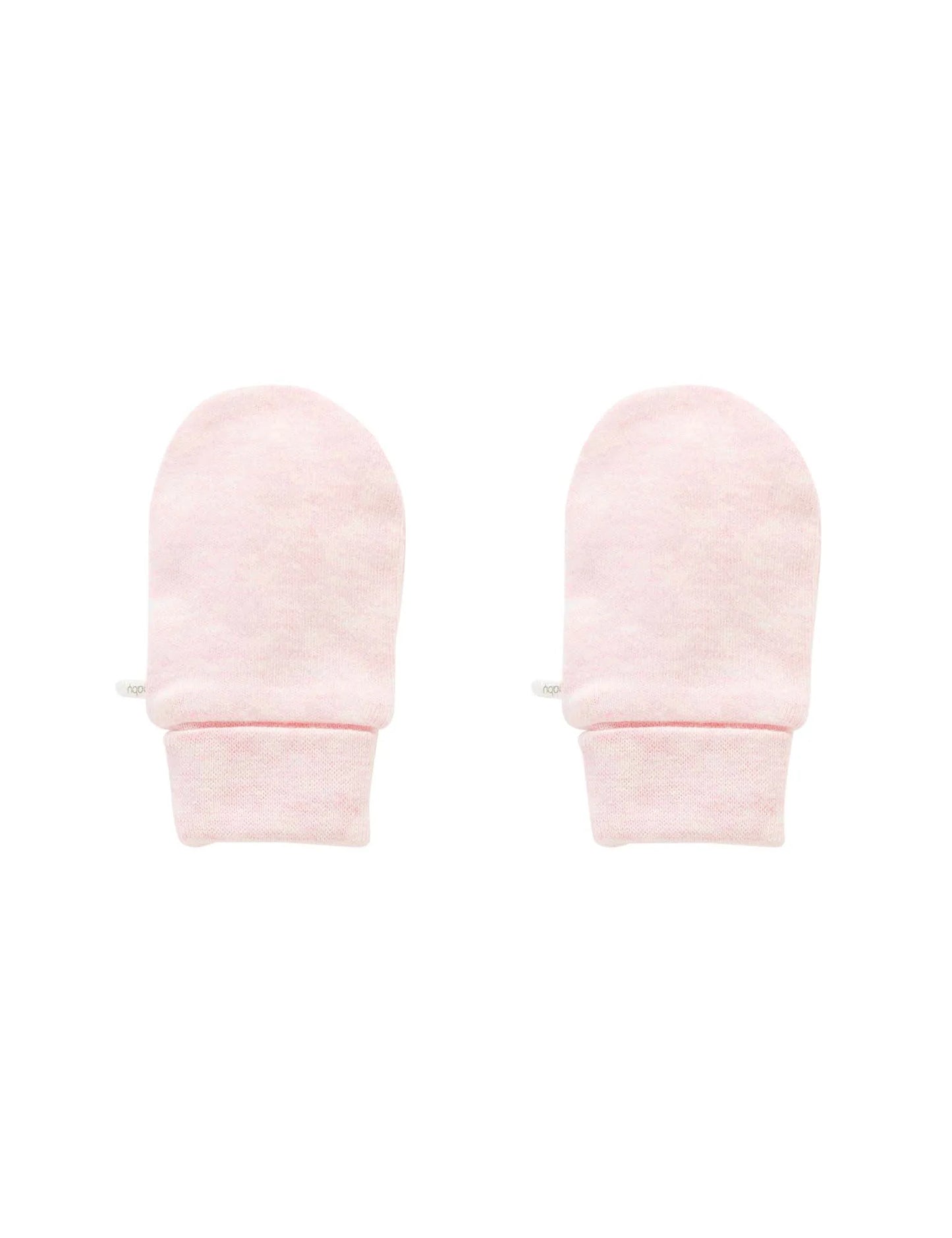 Purebaby Mittens - Pale Pink Melange