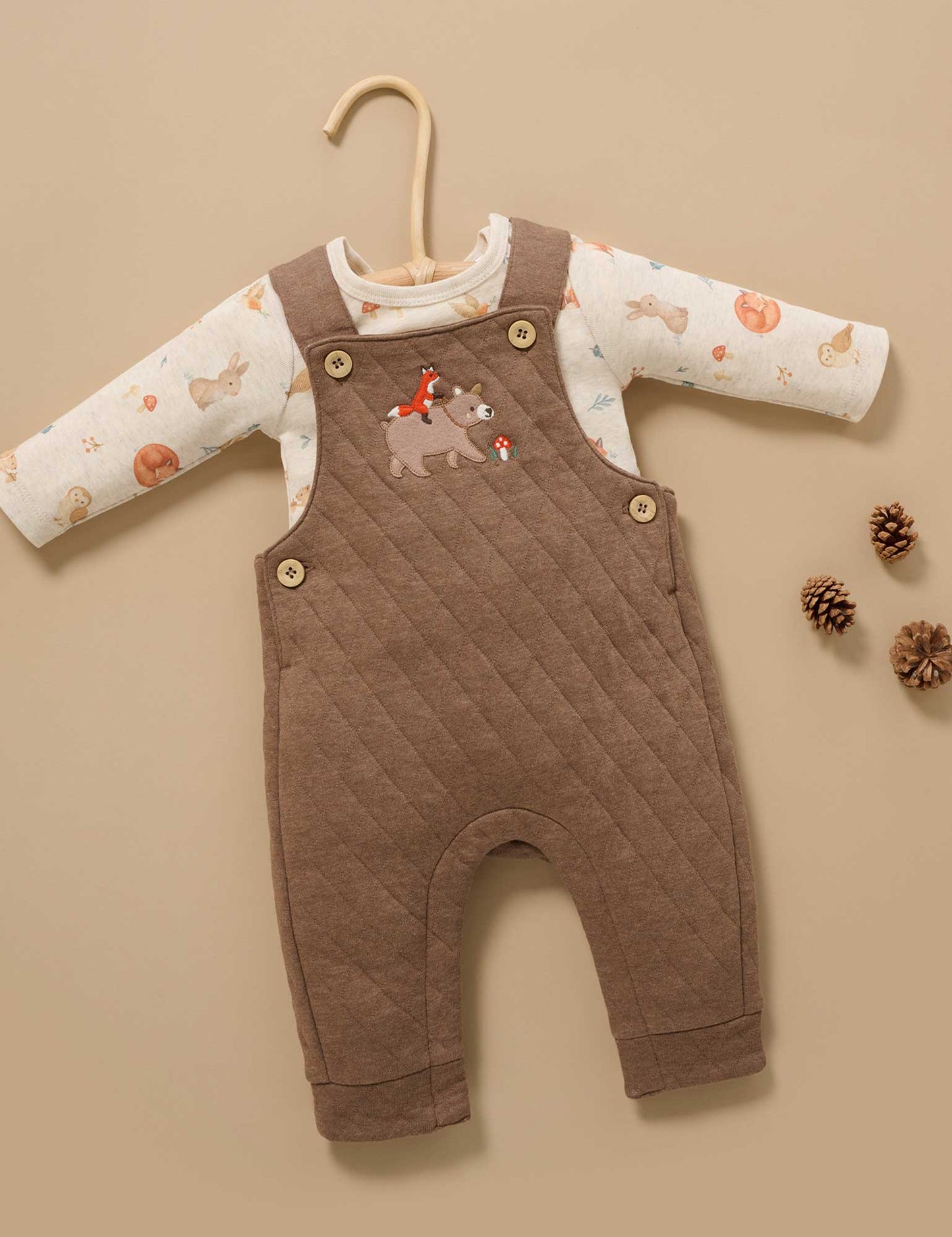 Bear Quilted Overalls