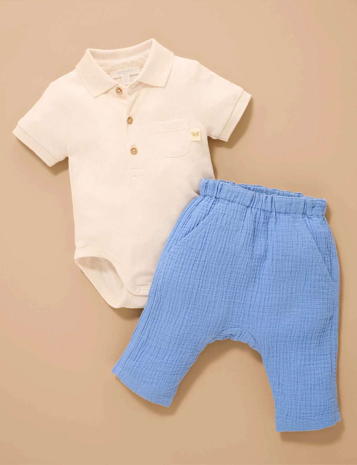 Polo Bodysuit - Cloud