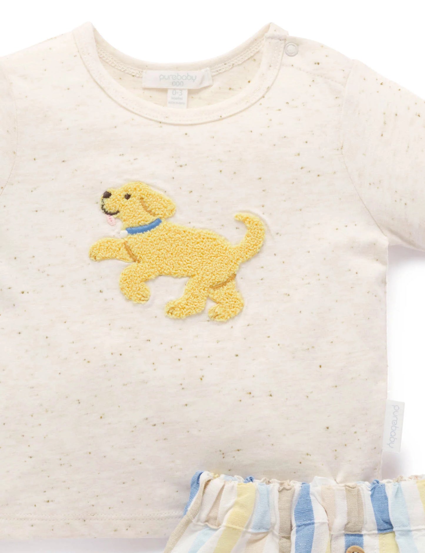 Doggy Tee and Short Set - Playful Stripe
