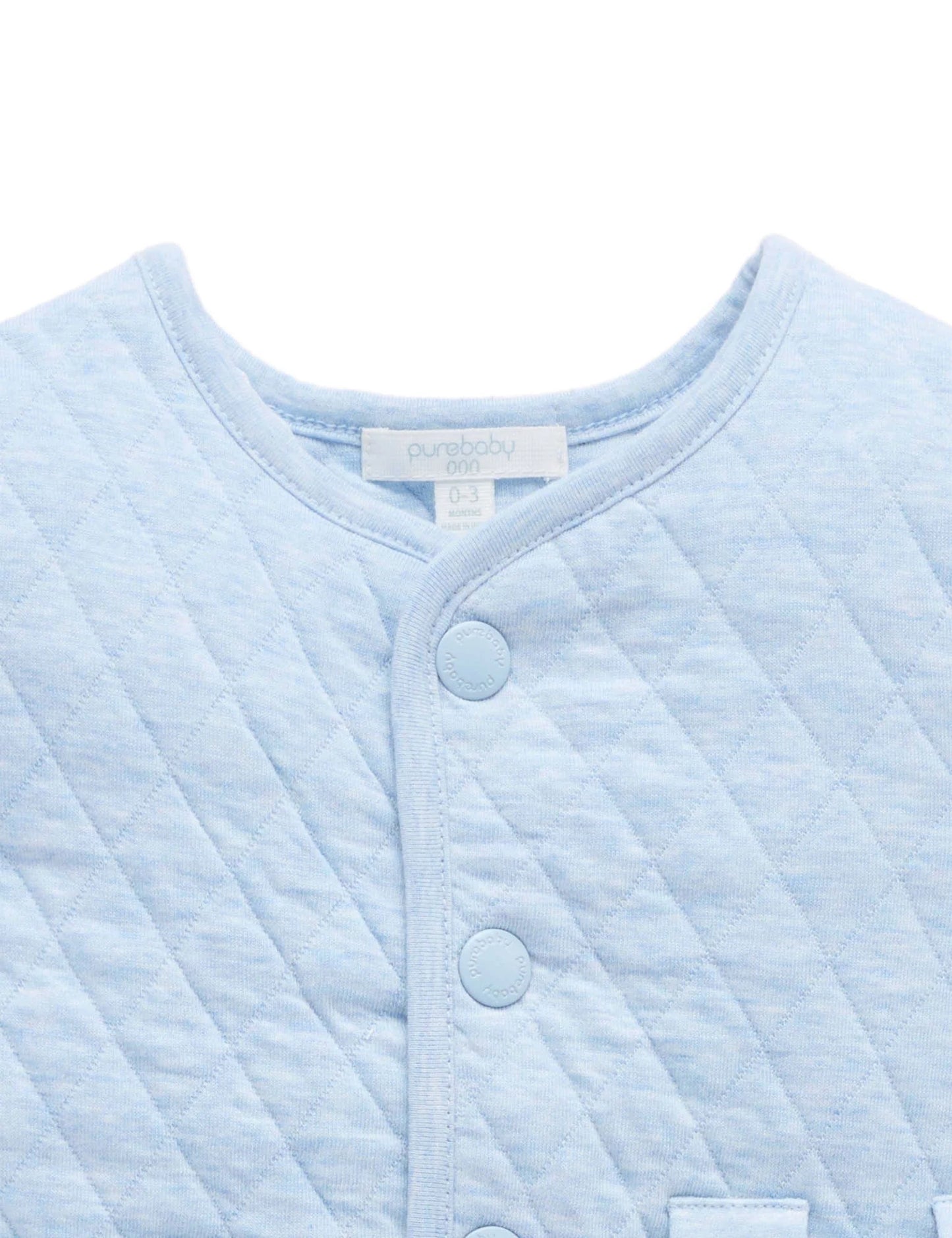 Quilted Track Suit - Sky Melange