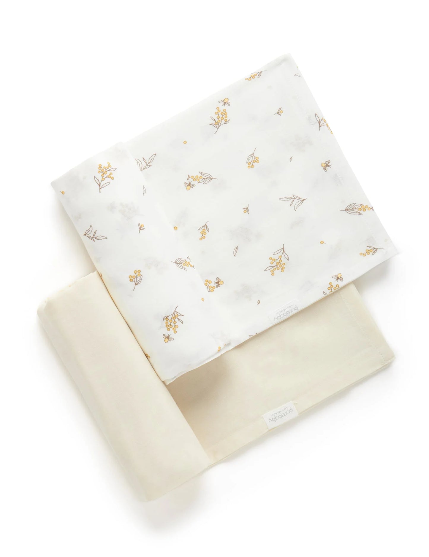 Muslin Wrap 2Pkt - Wheat/Wattle Bee