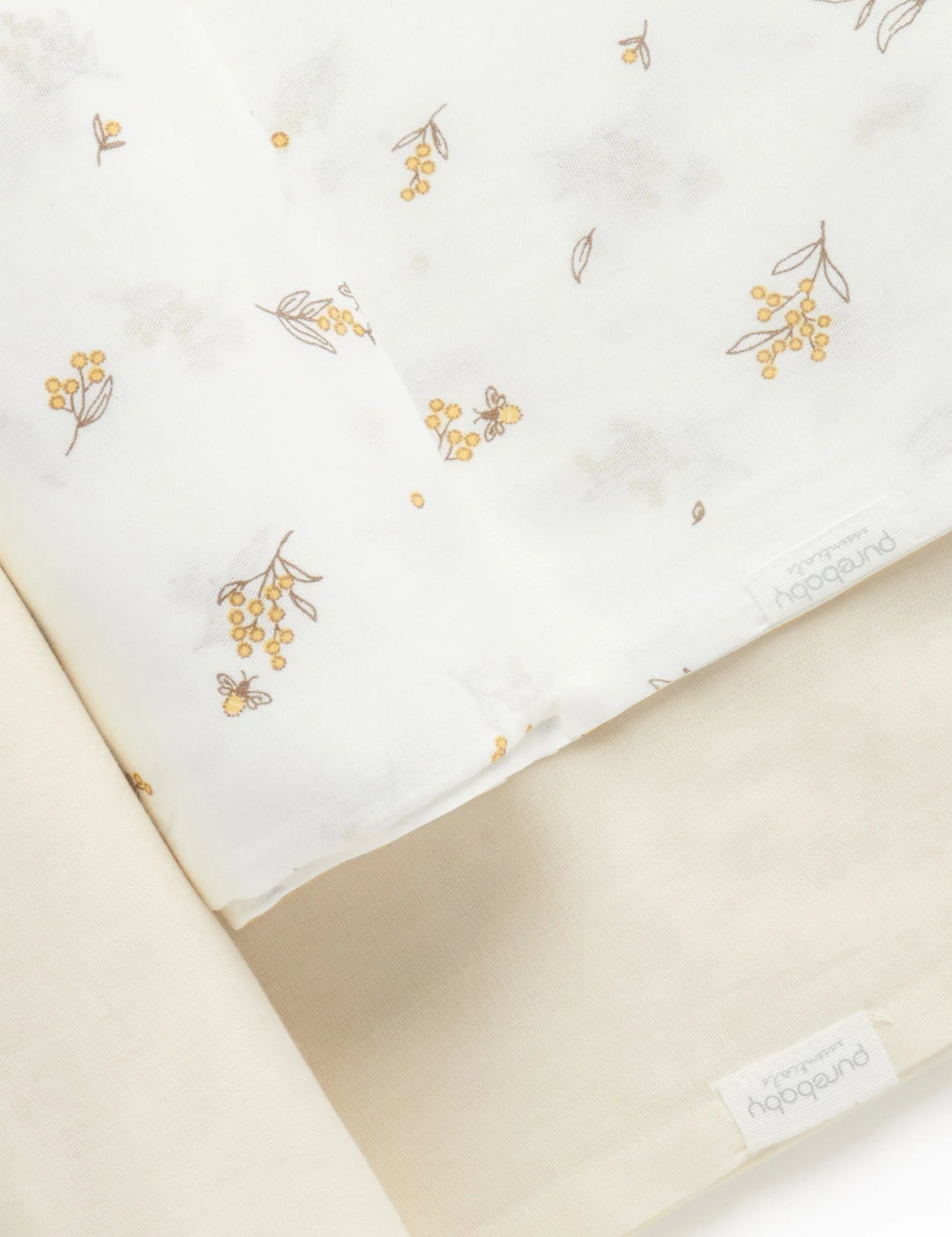 Muslin Wrap 2Pkt - Wheat/Wattle Bee