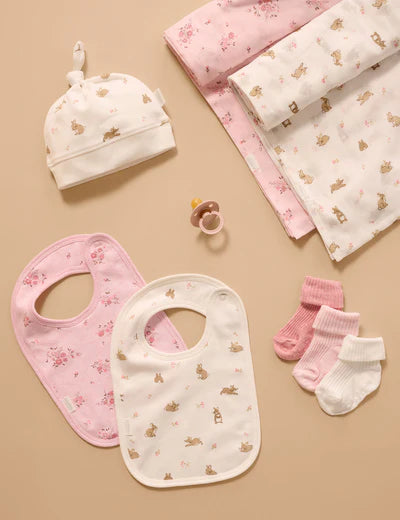Purebaby Essential 2Pk Bib - Little Bunny