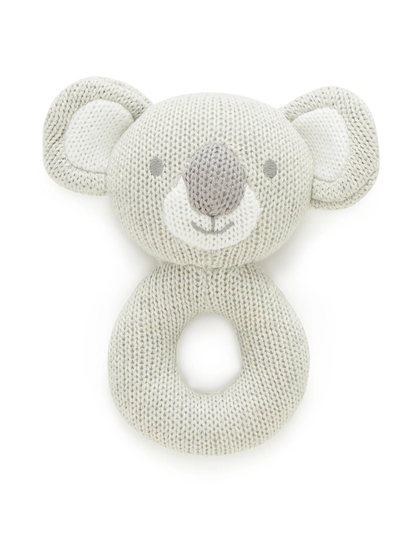 Knitted Koala Rattle - Grey