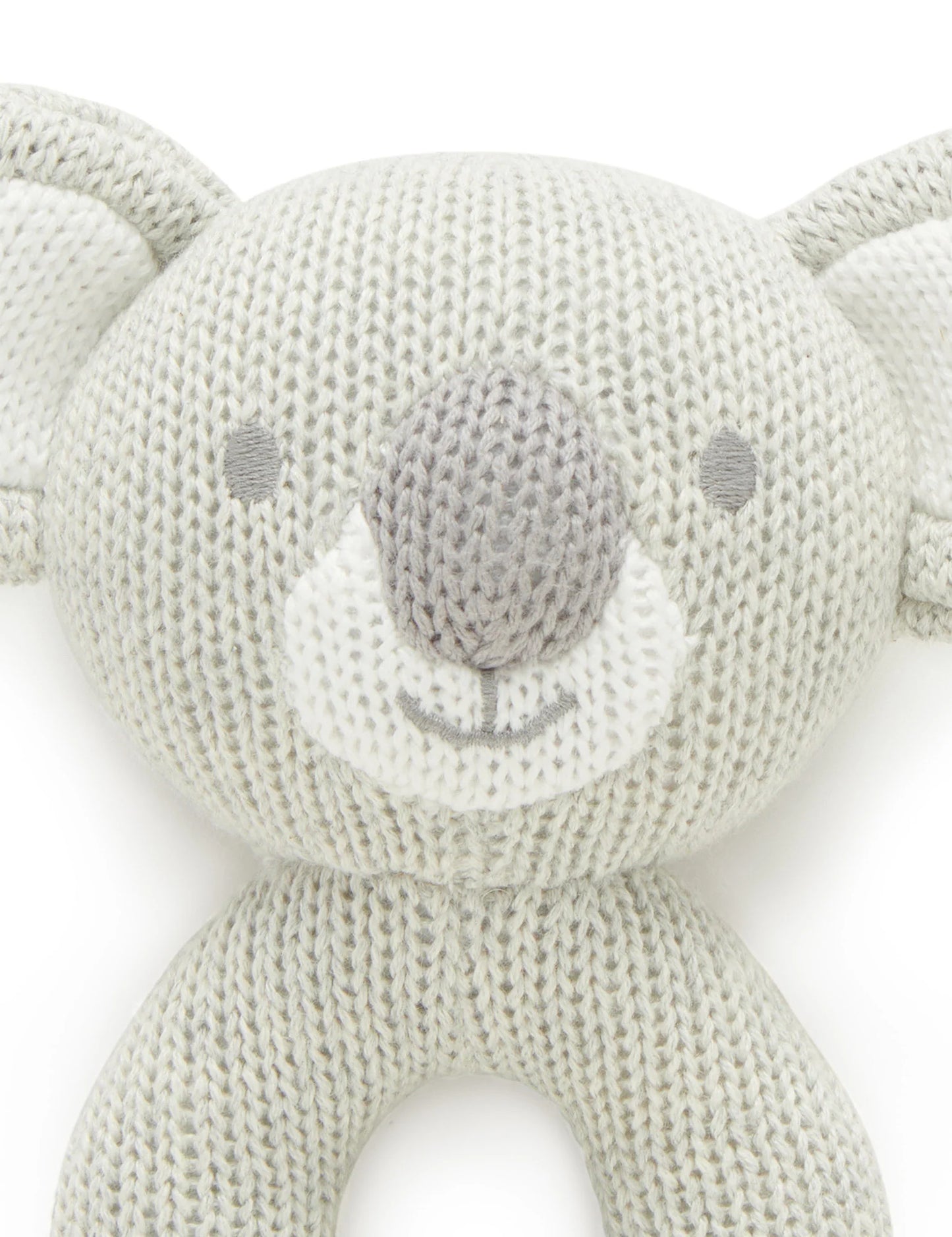 Knitted Koala Rattle - Grey