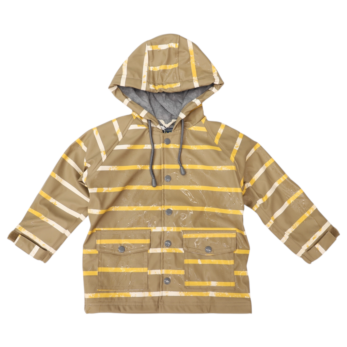 Striped Colour Change Raincoat - Chestnut