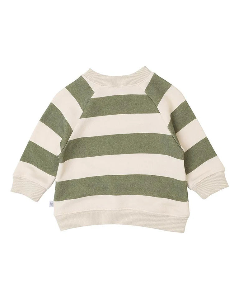 High Flyer Stripe Sweatshirt - Khaki Stripe