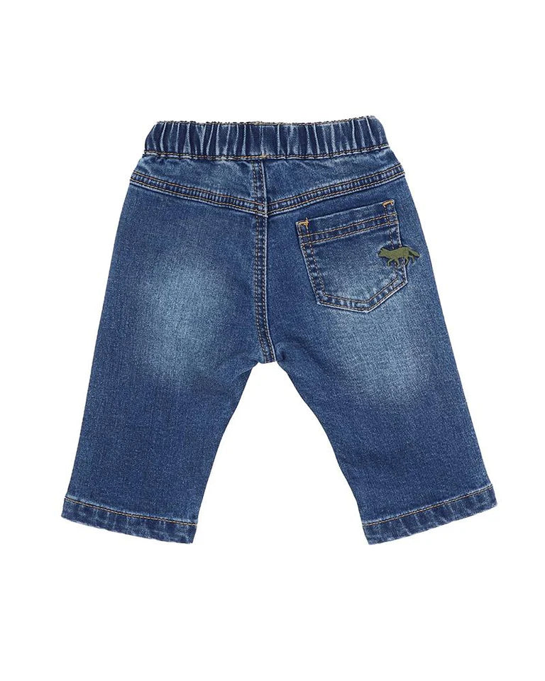 Boys Pull On Jeans - Mid Indigo