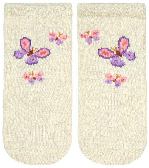 Toshi Organic Ankle Jacquard Socks - Butterfly Bliss