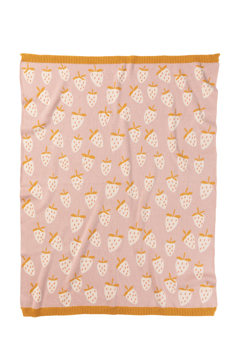 Cotton Baby Blanket - Strawberry