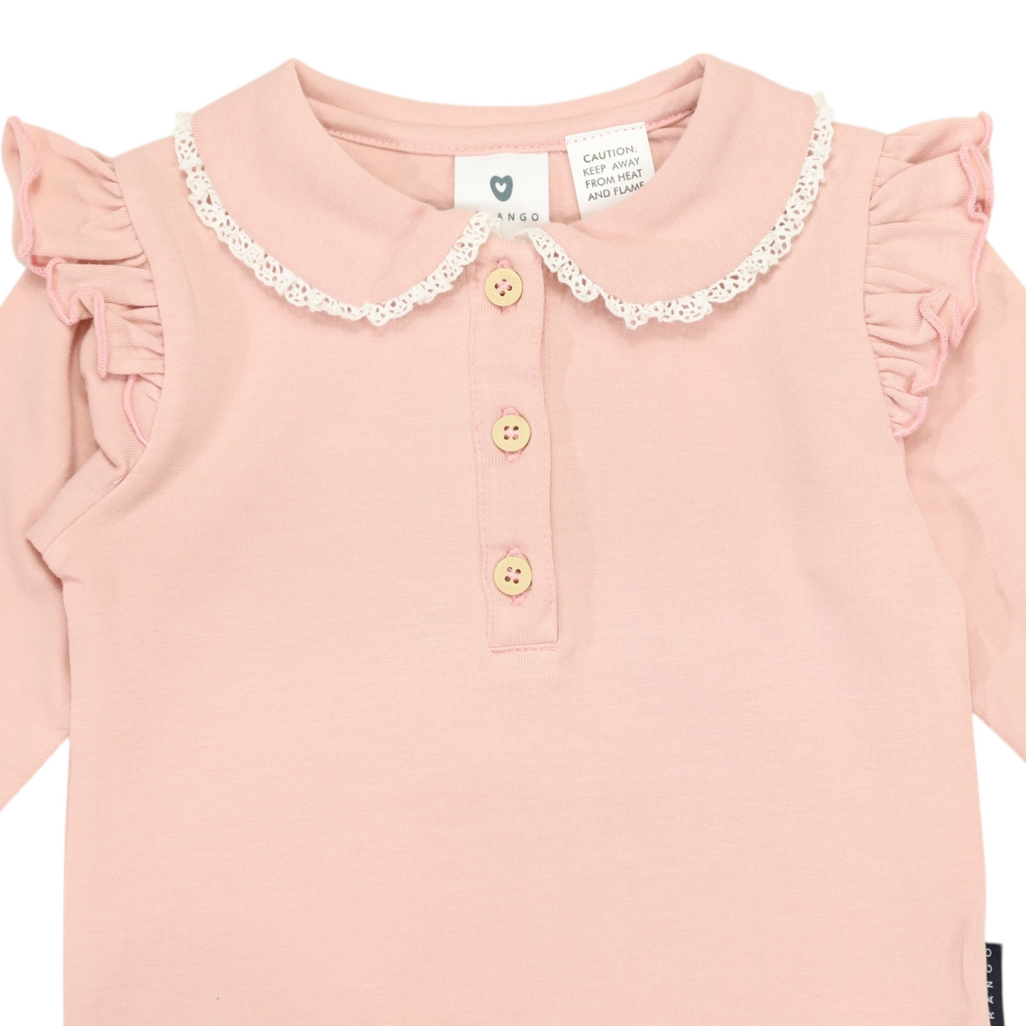Collared Bodysuit - Dusky Pink