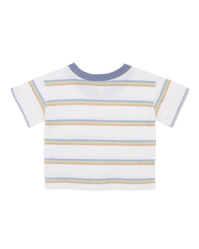 Wildings Stripe Pocket Tee - White Stripe