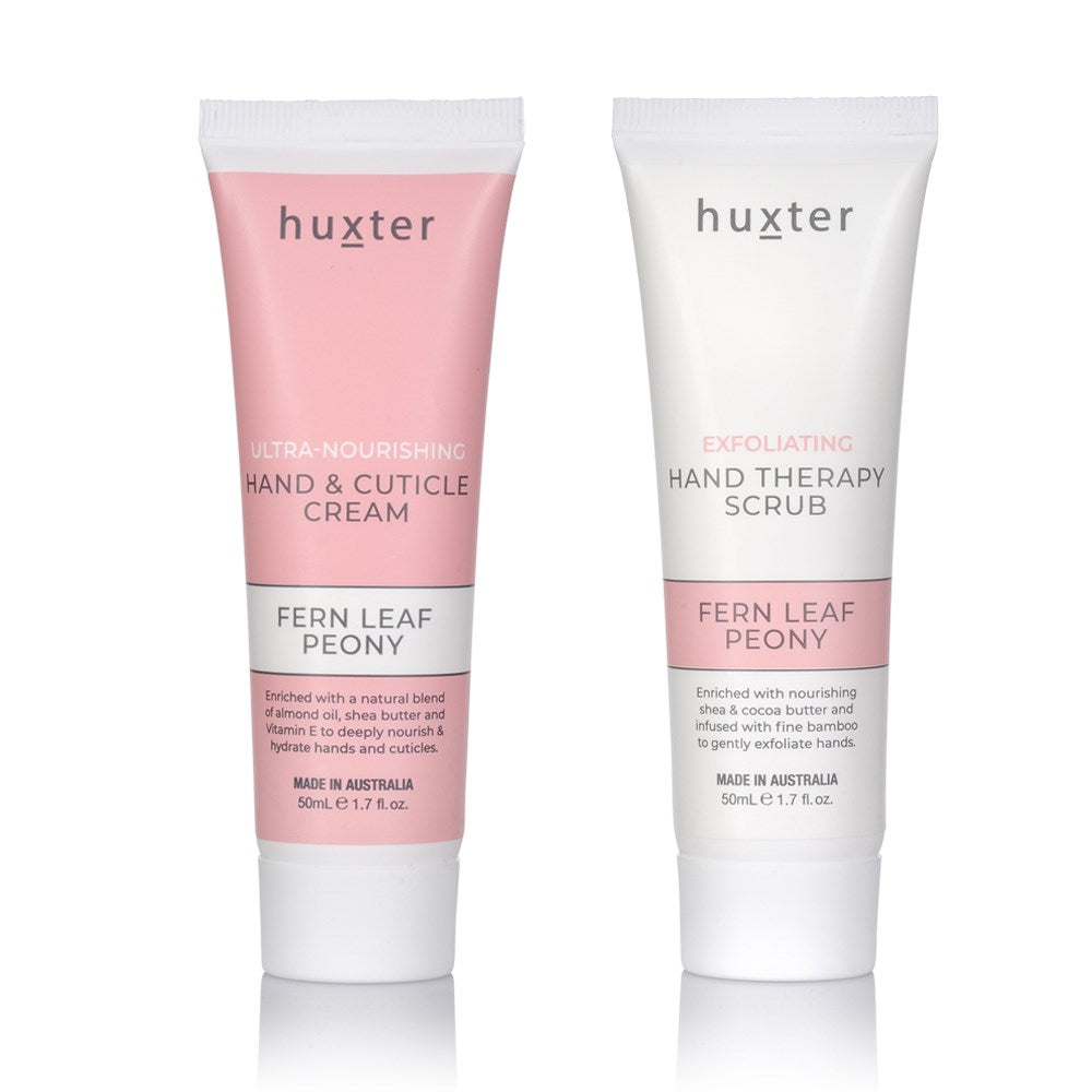 Hand Therapy Duo - Pale Pink Fern Leaf Peony