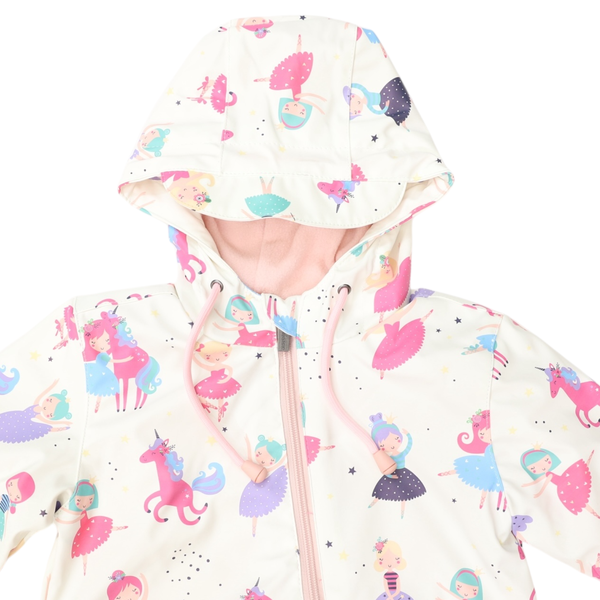 Dancing Unicorns Rain Suit - Cream