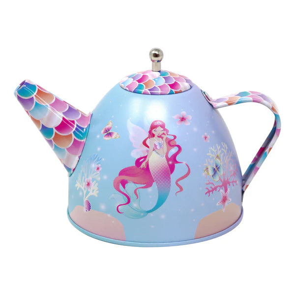 Shimmering Mermaid Tea Set w Basket