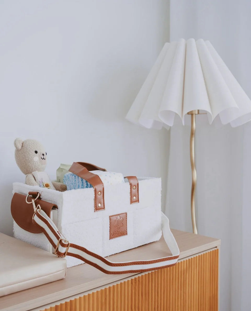 Littlish Mini Teddy Boucle Nappy Caddy