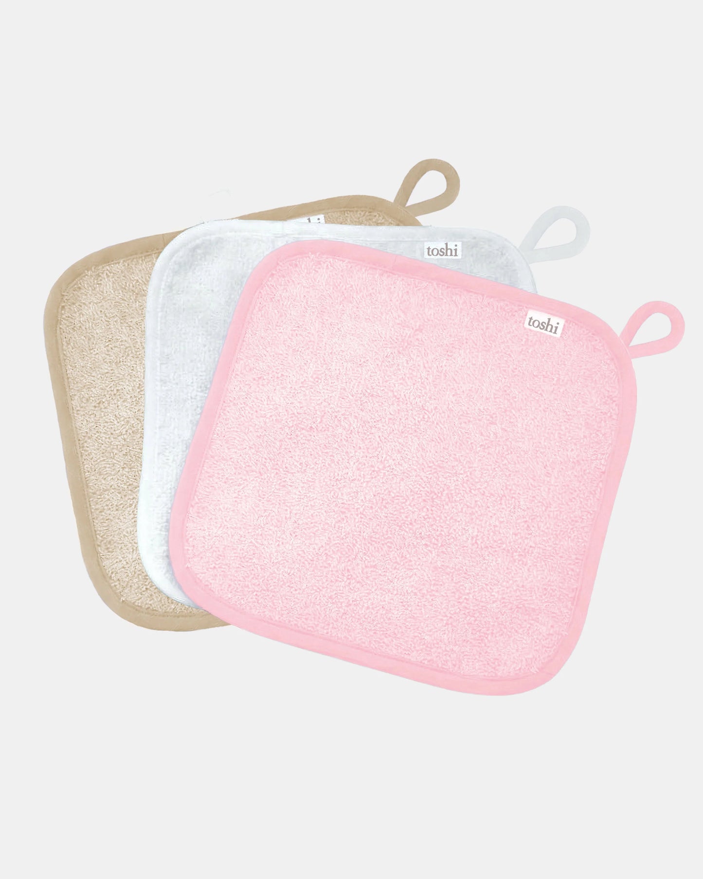 Toshi Baby Washcloth Yummy 3Pkt - Sweetheart