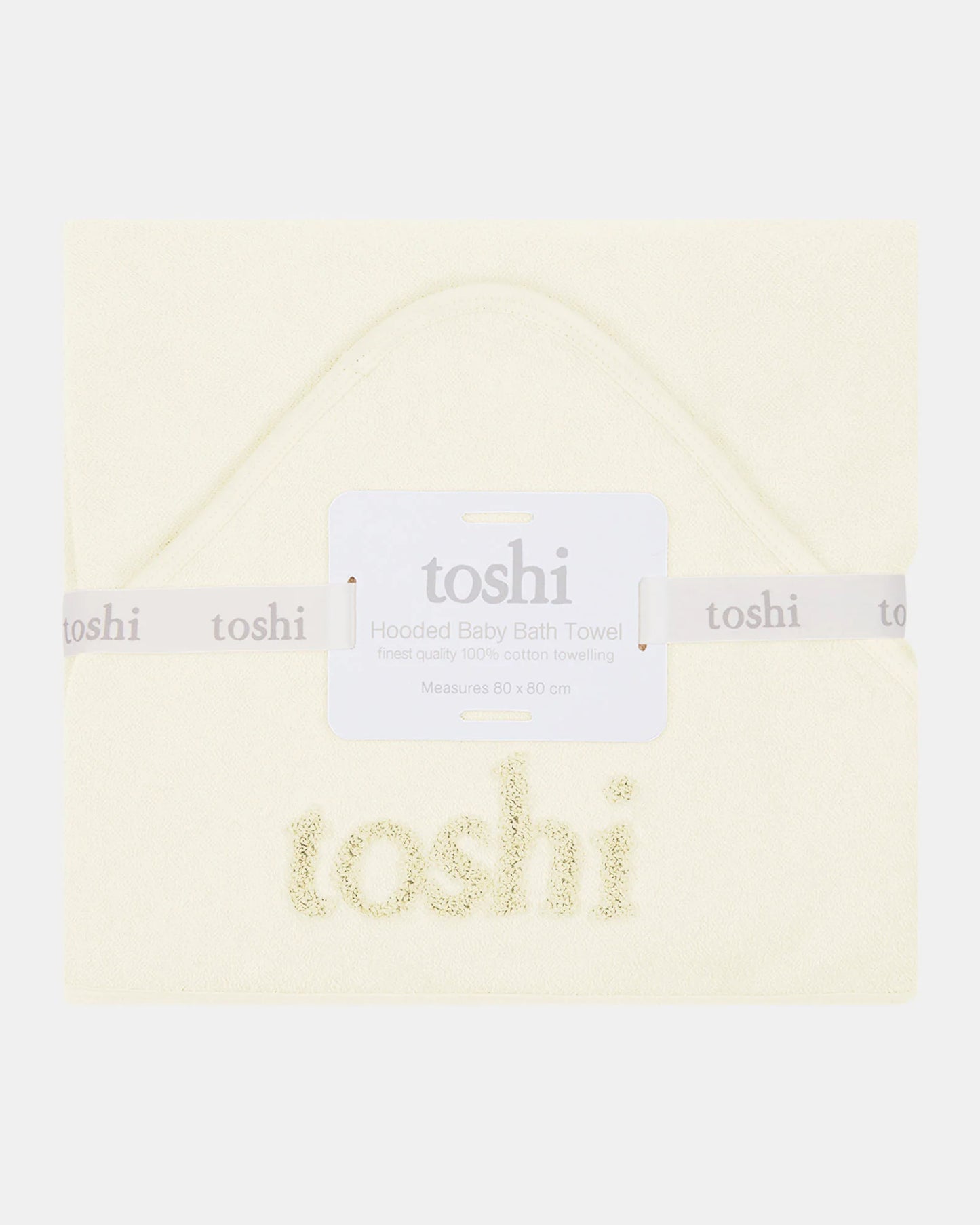 Toshi Hooded Baby Bath Towel Yummy - Cream