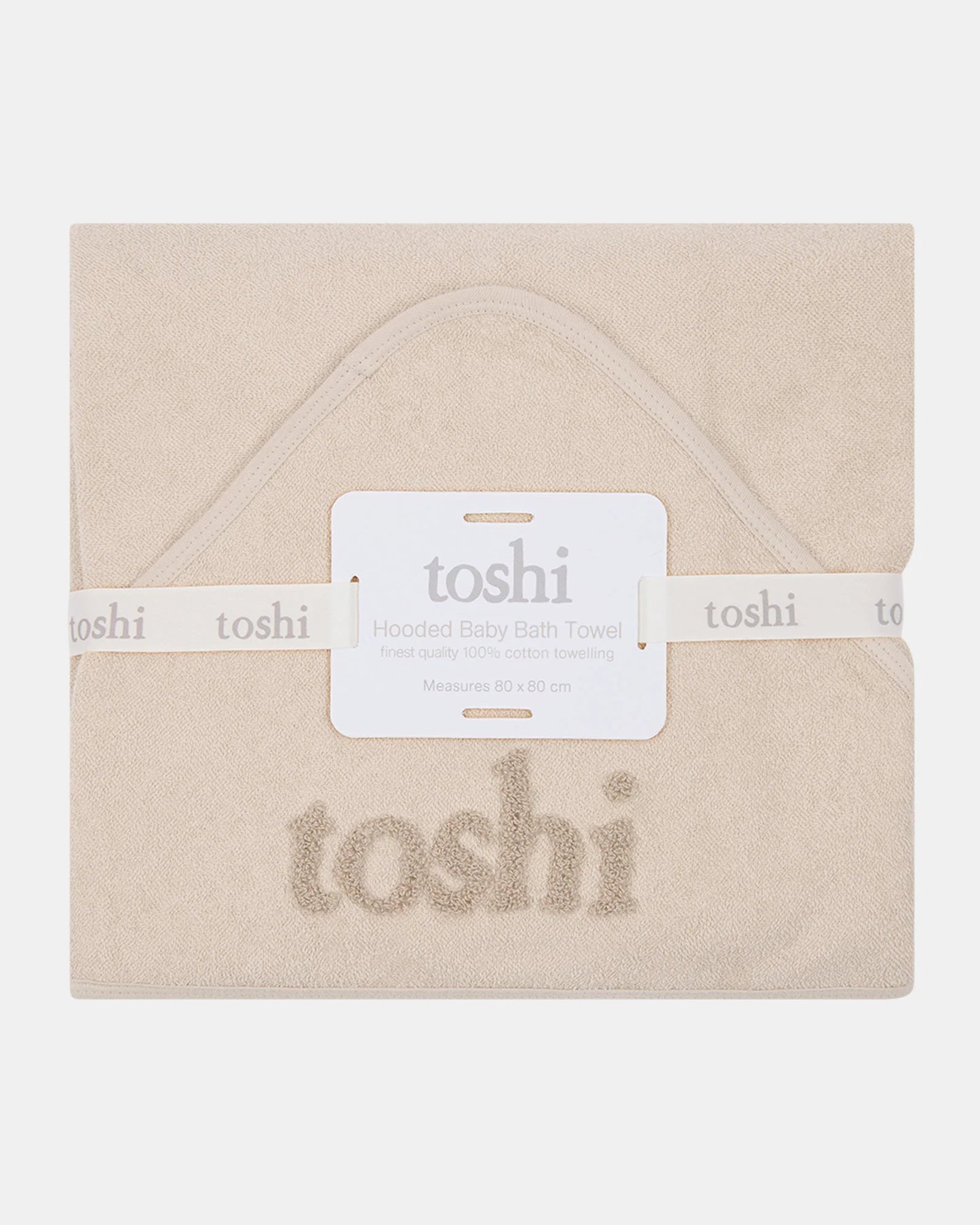 Toshi Hooded Baby Bath Towel Yummy - Oatmeal