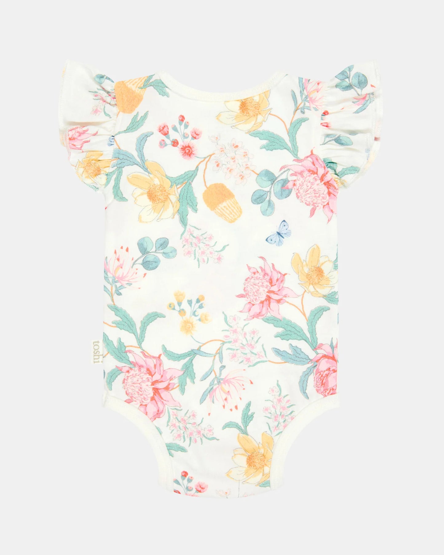 Toshi Matilda Onesie S/S - Waratah Down