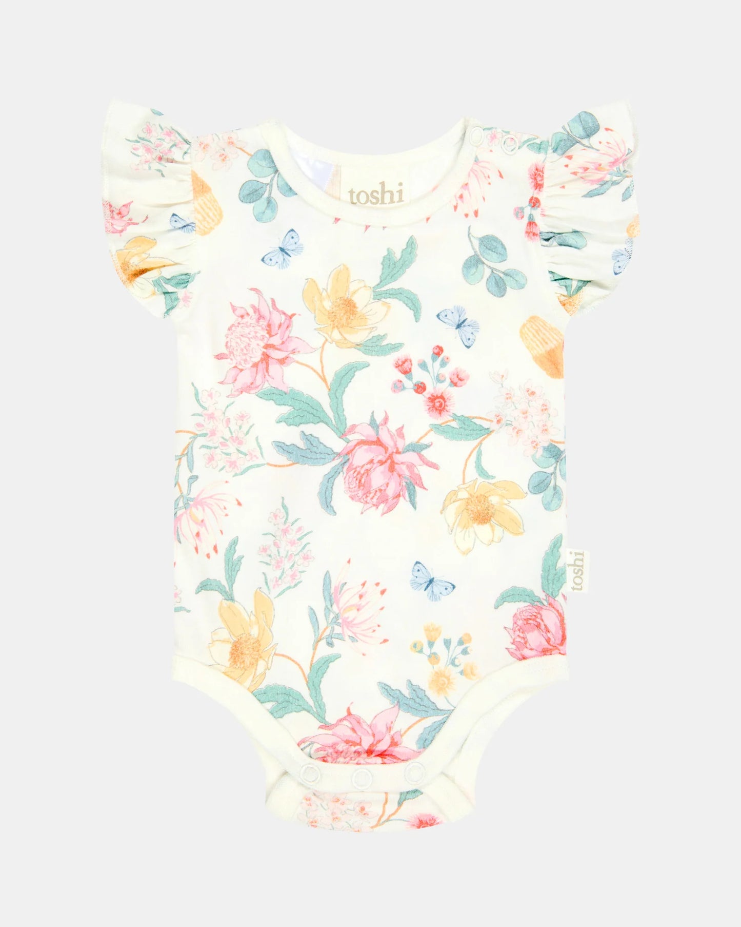 Toshi Matilda Onesie S/S - Waratah Down