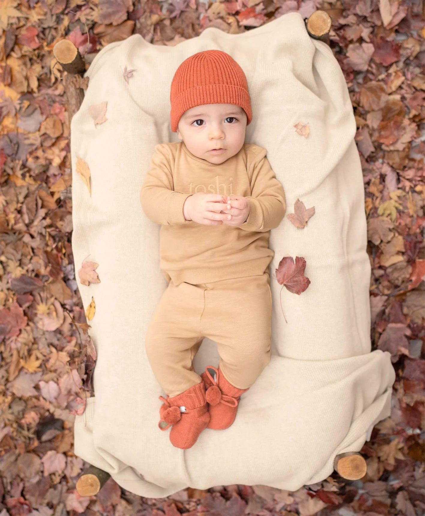 Toshi Organic Blanket Snowy - Driftwood