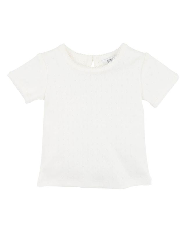 Tess Pointelle Tee - Cloud
