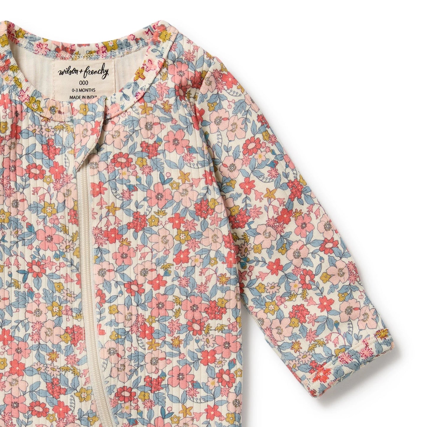 Summer Bloom Organic Zipsuit w Feet