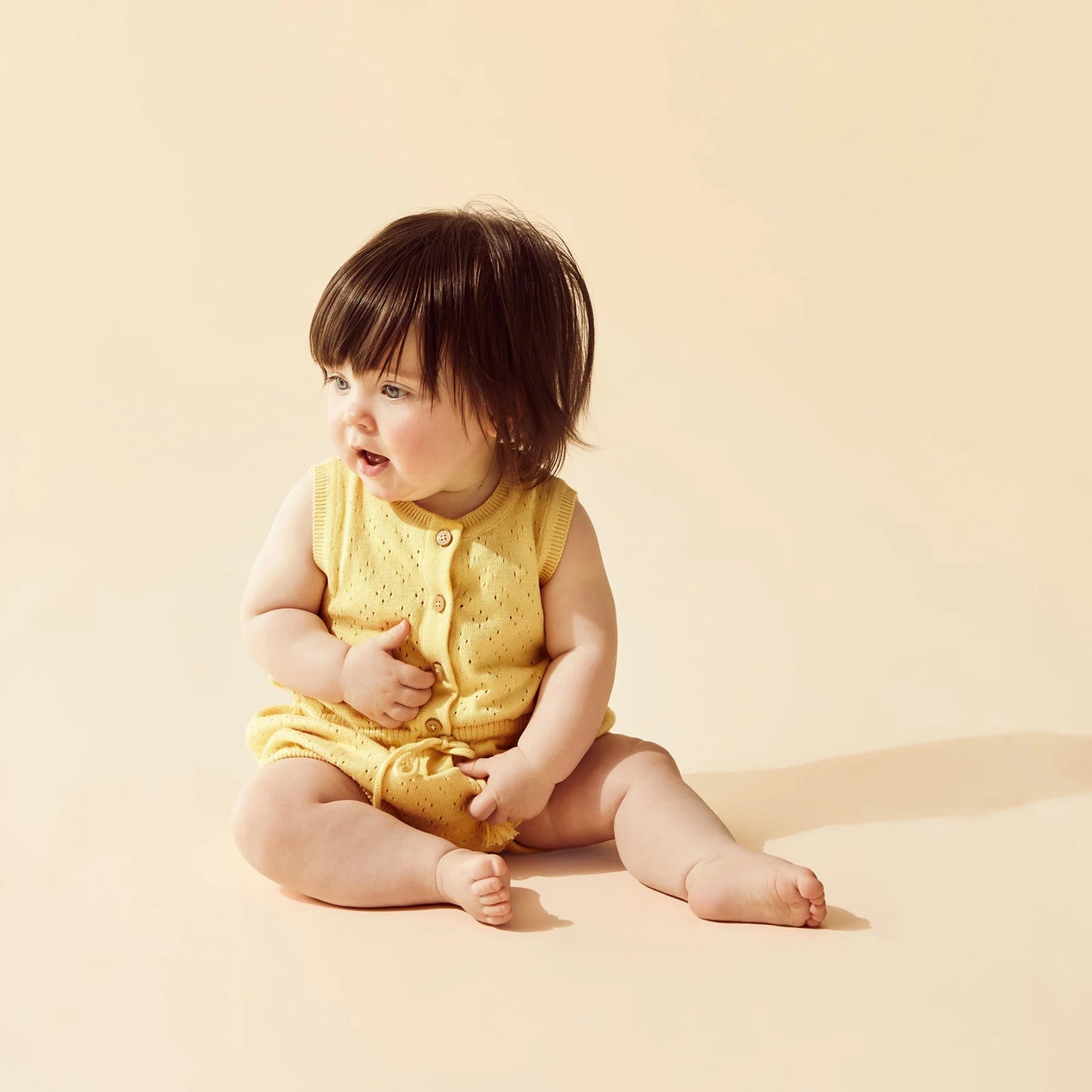 Sunny Sorbet Organic Knitted Tie Bodysuit
